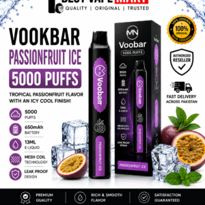 Vookbar Passionfruit Ice 5000 Puffs Price in Pakistan