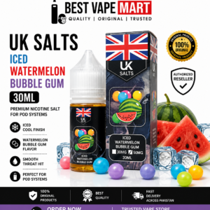 UK Salts Iced Watermelon Bubblegum 30ML
