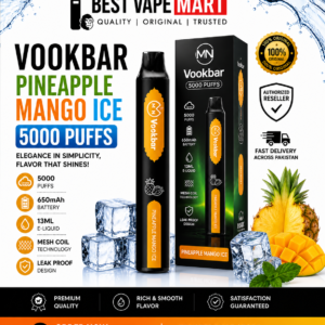 Vookbar Pineapple Mango Ice 5000 Puffs Price in Pakistan