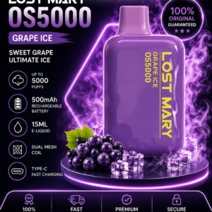 Grape Ice Lost Mary OS5000 5000 puffs
