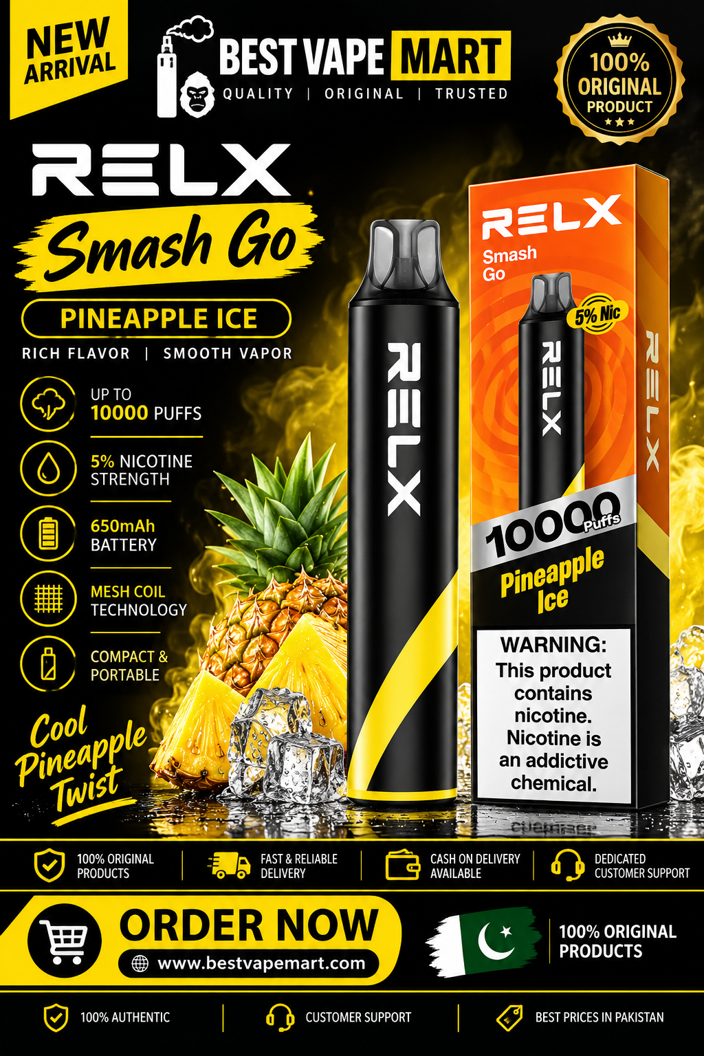 Relax Smash Go Pineapple ice Puffs