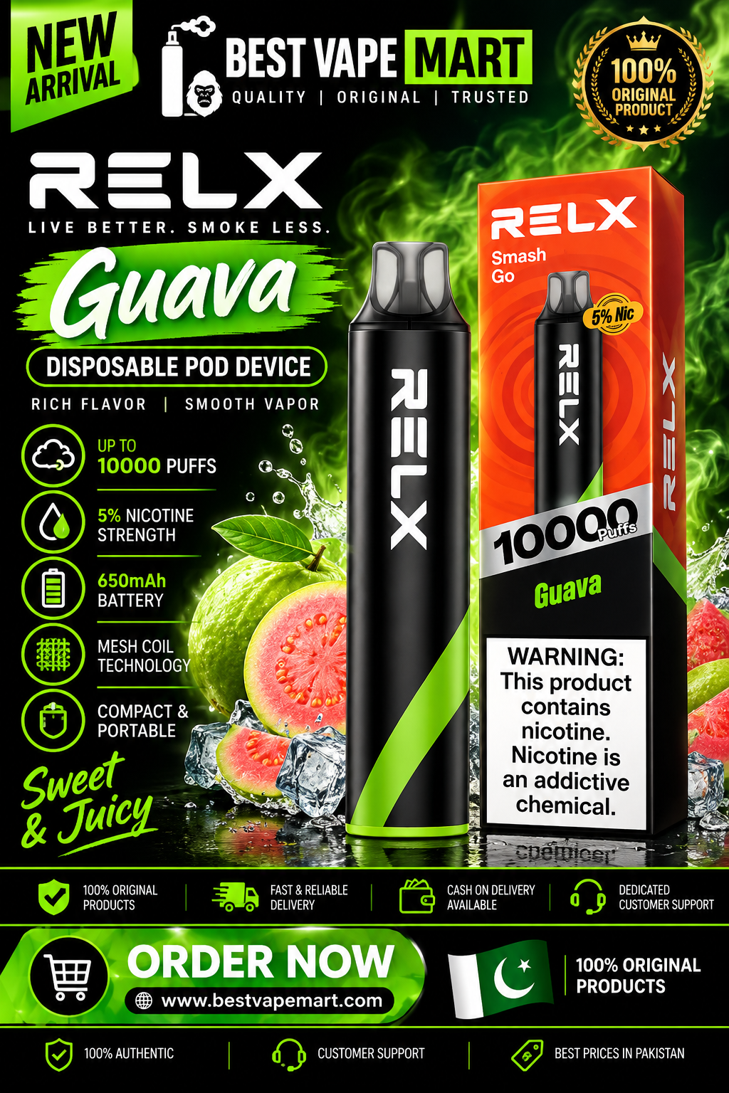 Guava ice Relax Smash Go 1000 Puffs