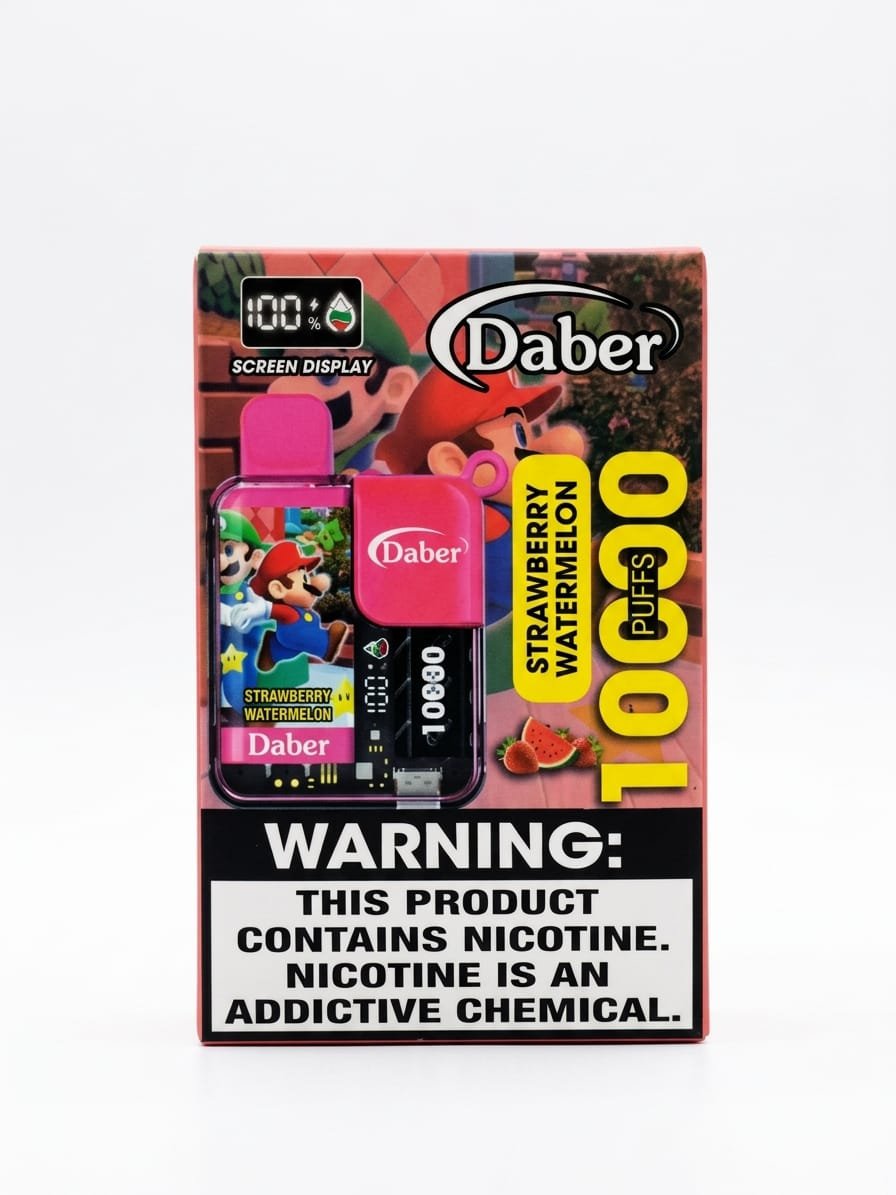 Daber Strawberry Watermelon 10000 Puffs disposable vape box in Pakistan, 50MG