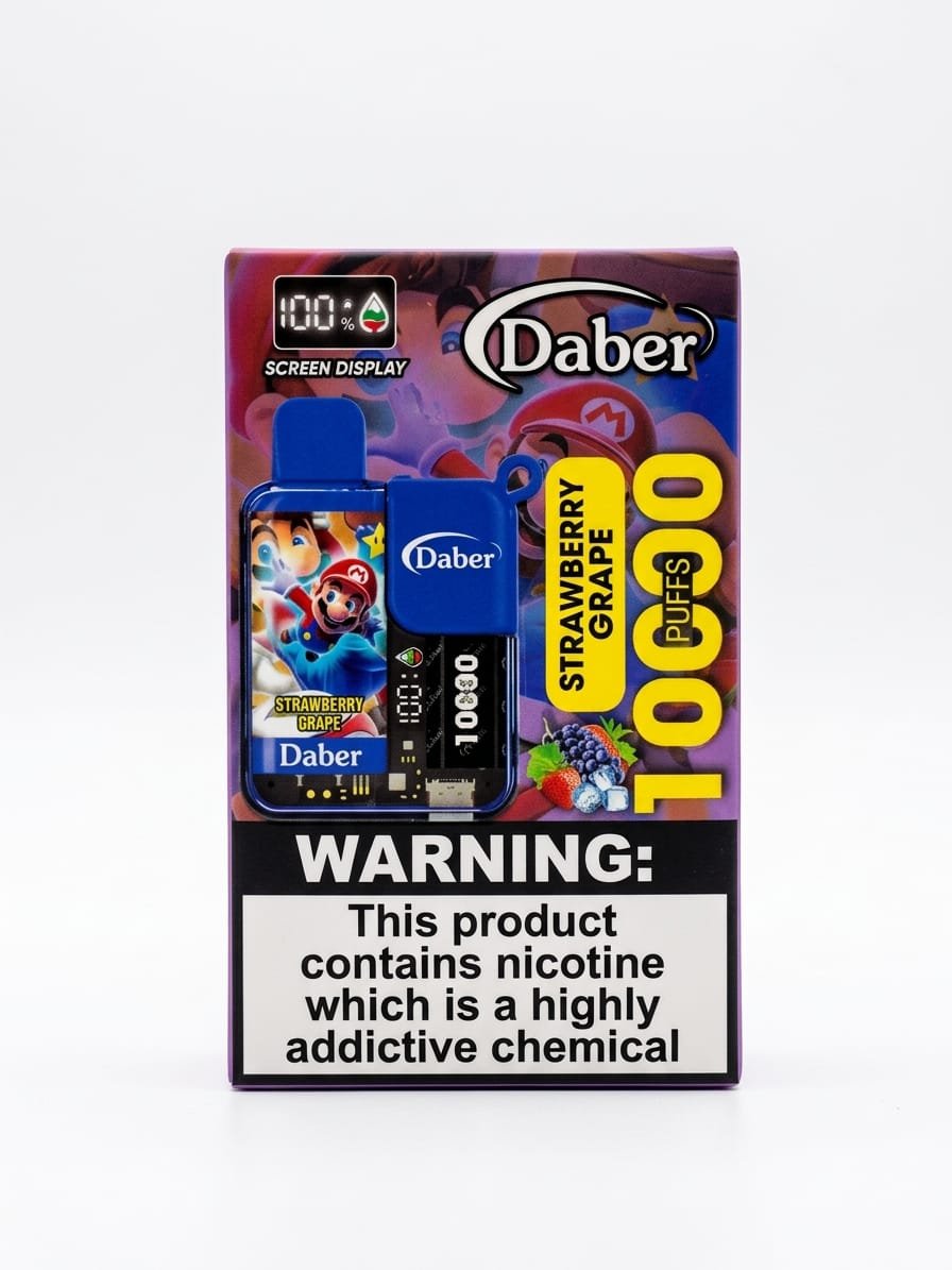 Daber Strawberry Grape 10000 Puffs disposable vape box in Pakistan, 50MG