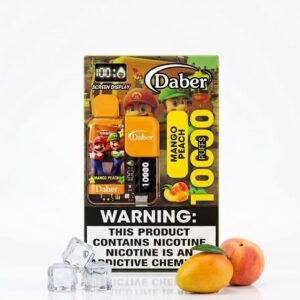 Daber Mango Peach 10000 Puffs disposable vape box in Pakistan, 50MG