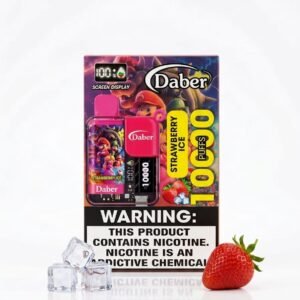 Daber Strawberry Ice 10000 Puffs disposable vape box in Pakistan, 50MG