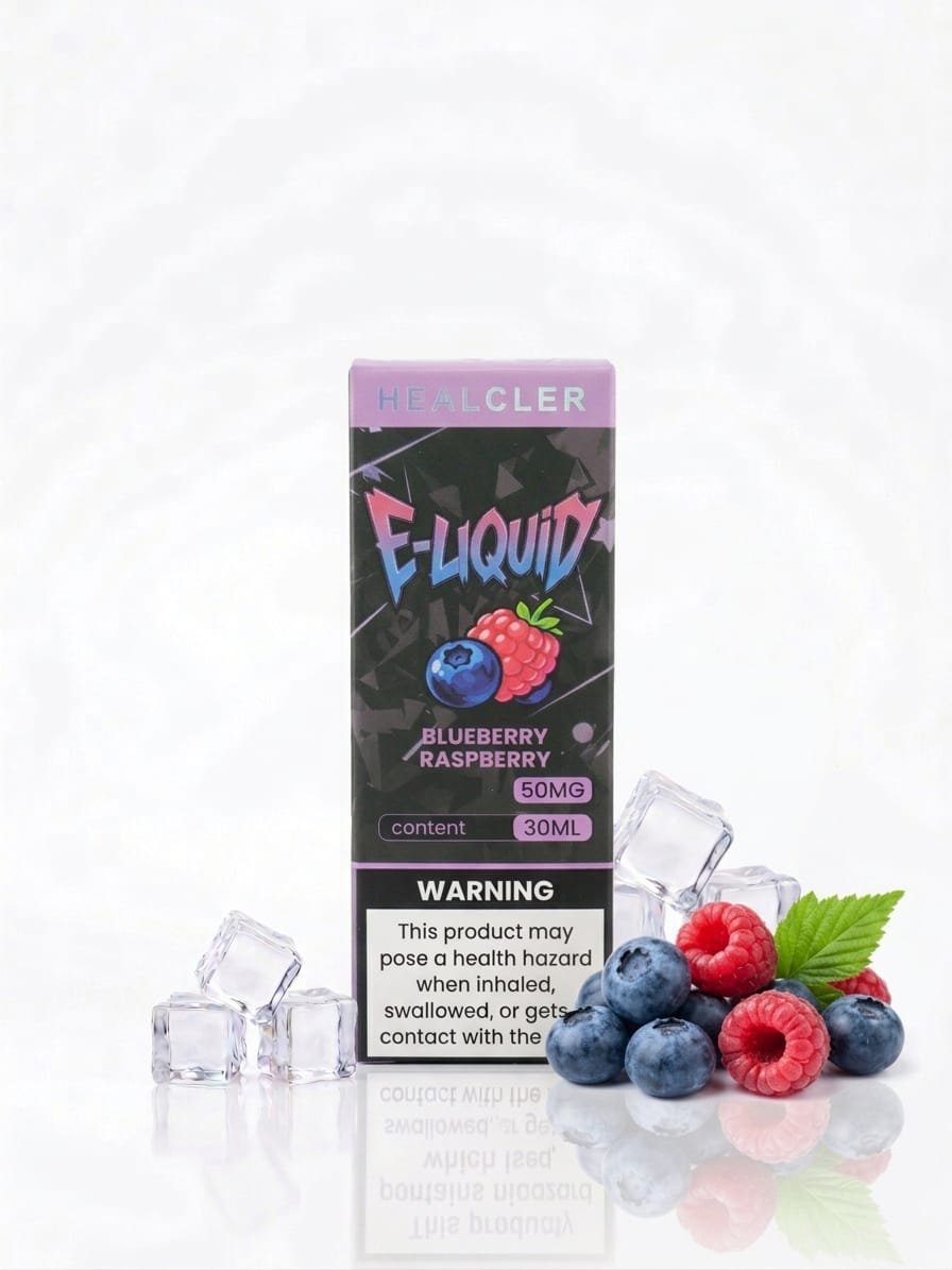 Healcler Blueberry Raspberry Ice 30ML e-liquid bottle in Pakistan, 50MG