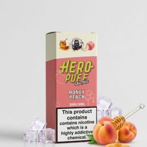 HeroPuff Honey Peach 30ML nic salt box in Pakistan, 35MG 50MG 60MG strength
