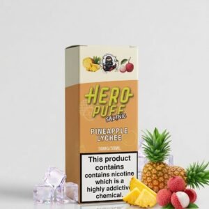 HeroPuff Pineapple Lychee 30ML nic salt box in Pakistan, 35MG 50MG 60MG strength