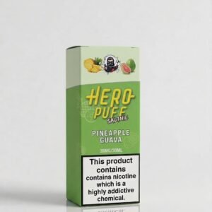 HeroPuff Pineapple Guava 30ML nic salt box in Pakistan, 35MG 50MG 60MG strength