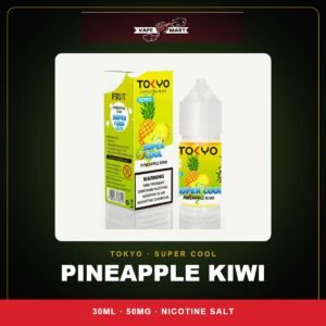 Tokyo Super Cool Pineapple Kiwi 30ml Saltnic 50mg box and bottle