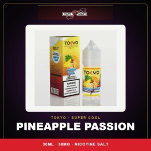 Tokyo Super Cool Pineapple Passion 30ml Saltnic 50mg box and bottle
