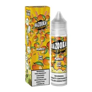 Bazooka Sour Straws Mango 60ml box and bottle