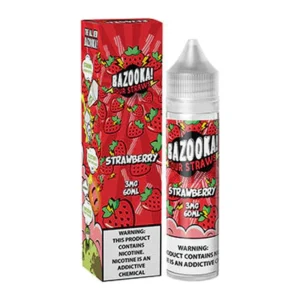 Bazooka Sour Straws Strawberry 60ml box and bottle