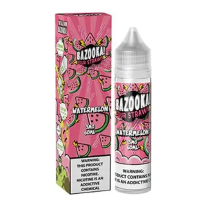Bazooka Sour Straws Watermelon 60ml box and bottle