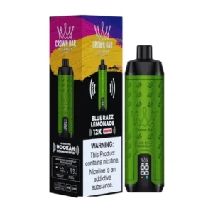 Crown Bar 12K Sound Blue Razz Lemonade box and device
