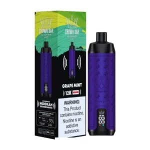 Crown Bar 12K Sound Grape Mint box and device