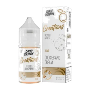 Drip Down Creations Cookies and Cream 30ml nic salt box and bottle