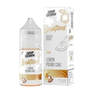 Drip Down Creations Lemon Pound Cake 30ml nic salt box and bottle