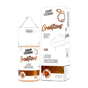 Drip Down Creations Lotus Cheesecake 30ml nic salt box and bottle