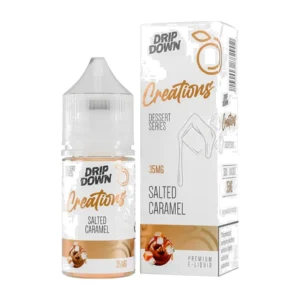 Drip Down Creations Salted Caramel 30ml nic salt box and bottle