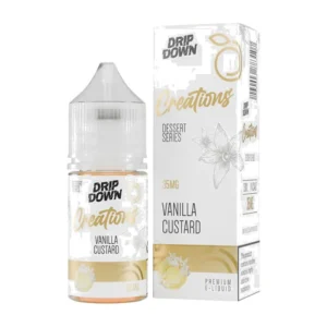 Drip Down Creations Vanilla Custard 30ml nic salt box and bottle