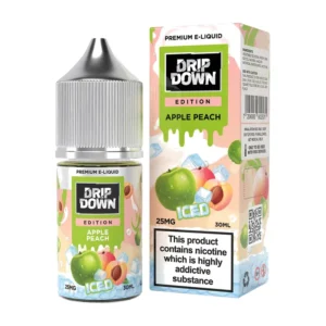 Drip Down Edition Apple Peach Ice 30ml nic salt box and bottle