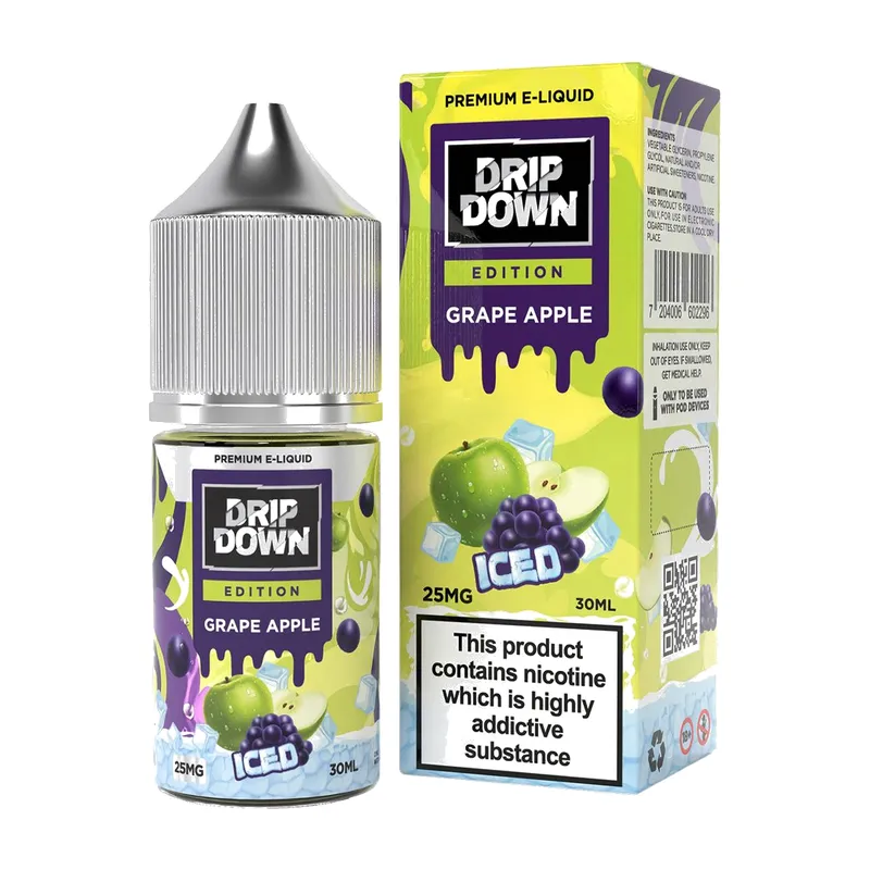 Drip Down Edition Grape Apple Ice 30ml nic salt box and bottle