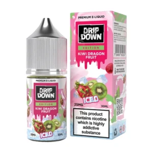 Drip Down Edition Kiwi Dragon Fruit Ice 30ml nic salt box and bottle