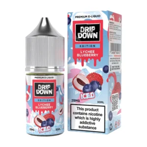 Drip Down Edition Lychee Blueberry Ice 30ml nic salt box and bottle