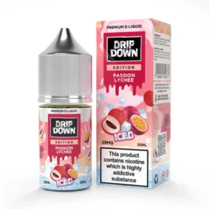 Drip Down Edition Passion Lychee Ice 30ml bottle and box