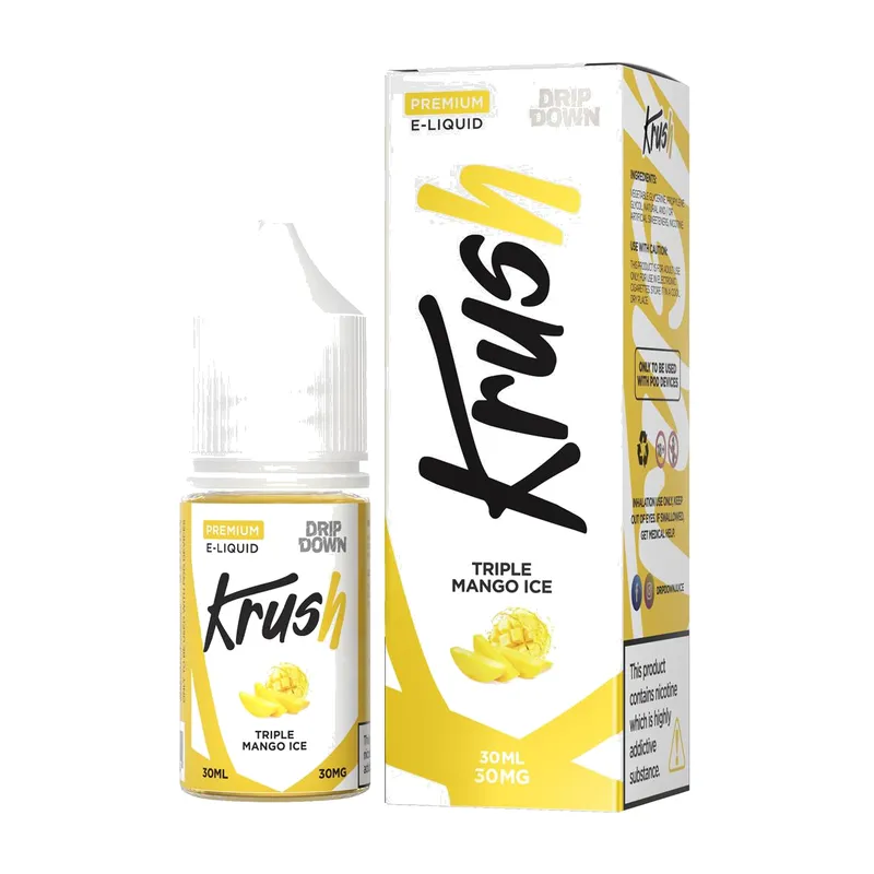 Drip Down Krush Triple Mango Ice 30ml nic salt box and bottle