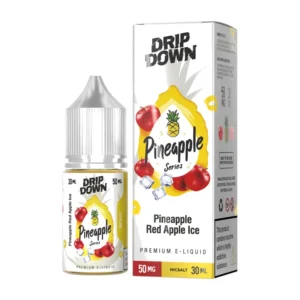 Drip Down Pineapple Series Pineapple Red Apple Ice 30ml nic salt box and bottle