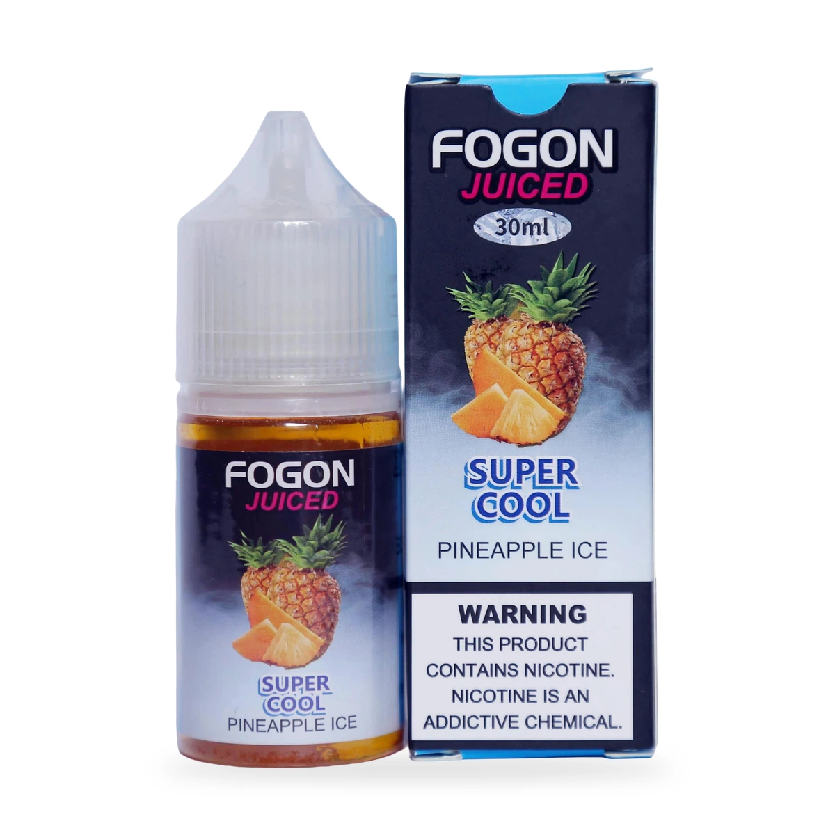 Fogon Juiced Super Cool Pineapple Ice 30ml bottle and box