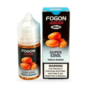 Fogon Juiced Super Cool Triple Mango 30ml bottle and box