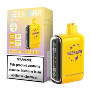 Geek Bar Pulse Mexico Mango 15000 Puffs box and device