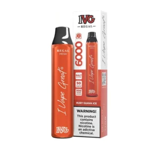 IVG Regal Ruby Guava Ice 6000 Puffs box and device