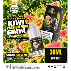 Kyotto Kiwi Passion Fruit Guava 30ml 50mg nic salt