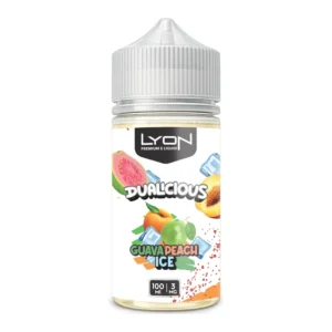 Lyon Dualcious Guava Peach Ice 100ml 3mg e-liquid bottle