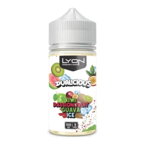 Lyon Dualcious Kiwi Passion Fruit Guava Ice 100ml 3mg e-liquid bottle
