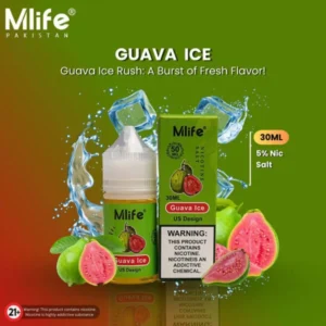 Mlife Guava Ice 30ml nic salt bottle and box