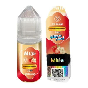 Mlife Strawberry Banana Ice 30ML nic salt box and bottle