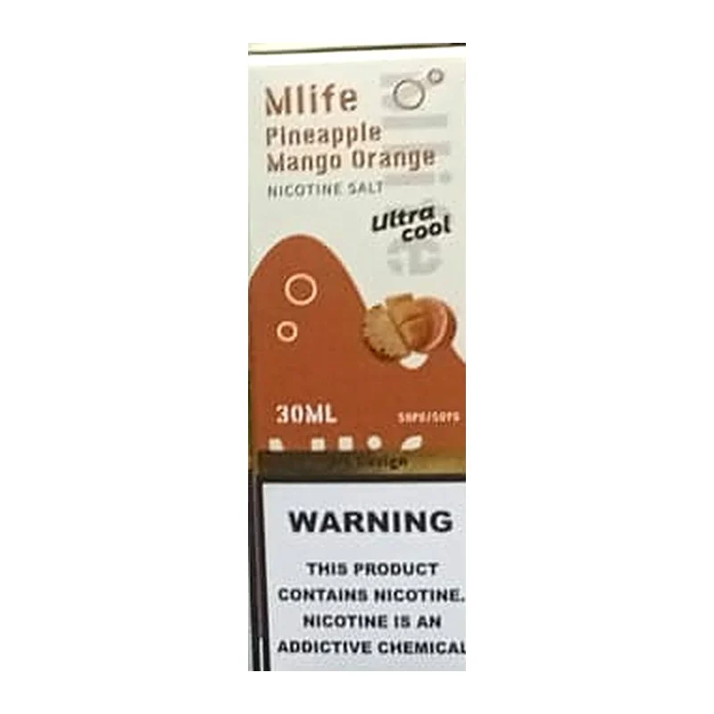 Mlife Ultra Cool Pineapple Mango Orange 30ML nic salt box