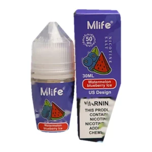 Mlife Watermelon Blueberry Ice 30ML nic salt box and bottle