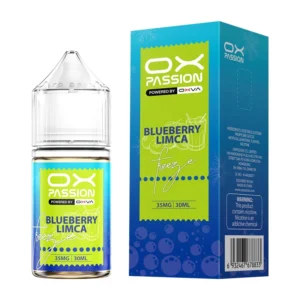 OX Passion Blueberry Limca 30ML nic salt box and bottle