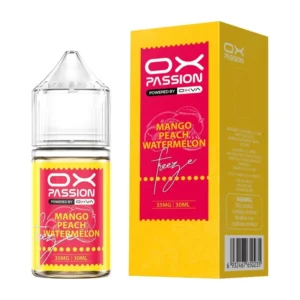 OX Passion Mango Peach Watermelon 30ML nic salt box and bottle
