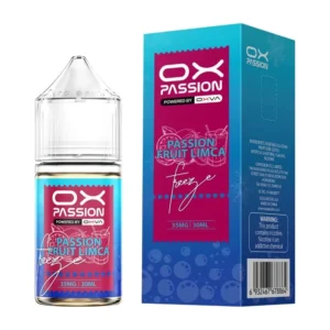 OX Passion Passion Fruit Limca 30ml nic salt box and bottle