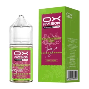 OX Passion Passionfruit Kiwi 30ml nic salt box and bottle