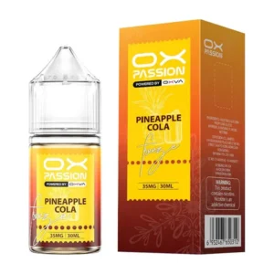 OX Passion Pineapple Cola 30ml nic salt box and bottle