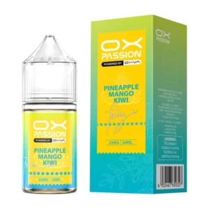 OX Passion Pineapple Mango Kiwi 30ML nic salt box and bottle